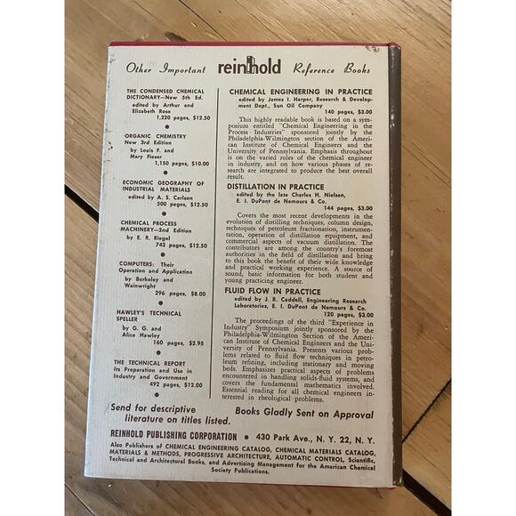 VTG Chemical Process Economics in practice by James Hur. Reinhold 1956 HC - Picture 2 of 5